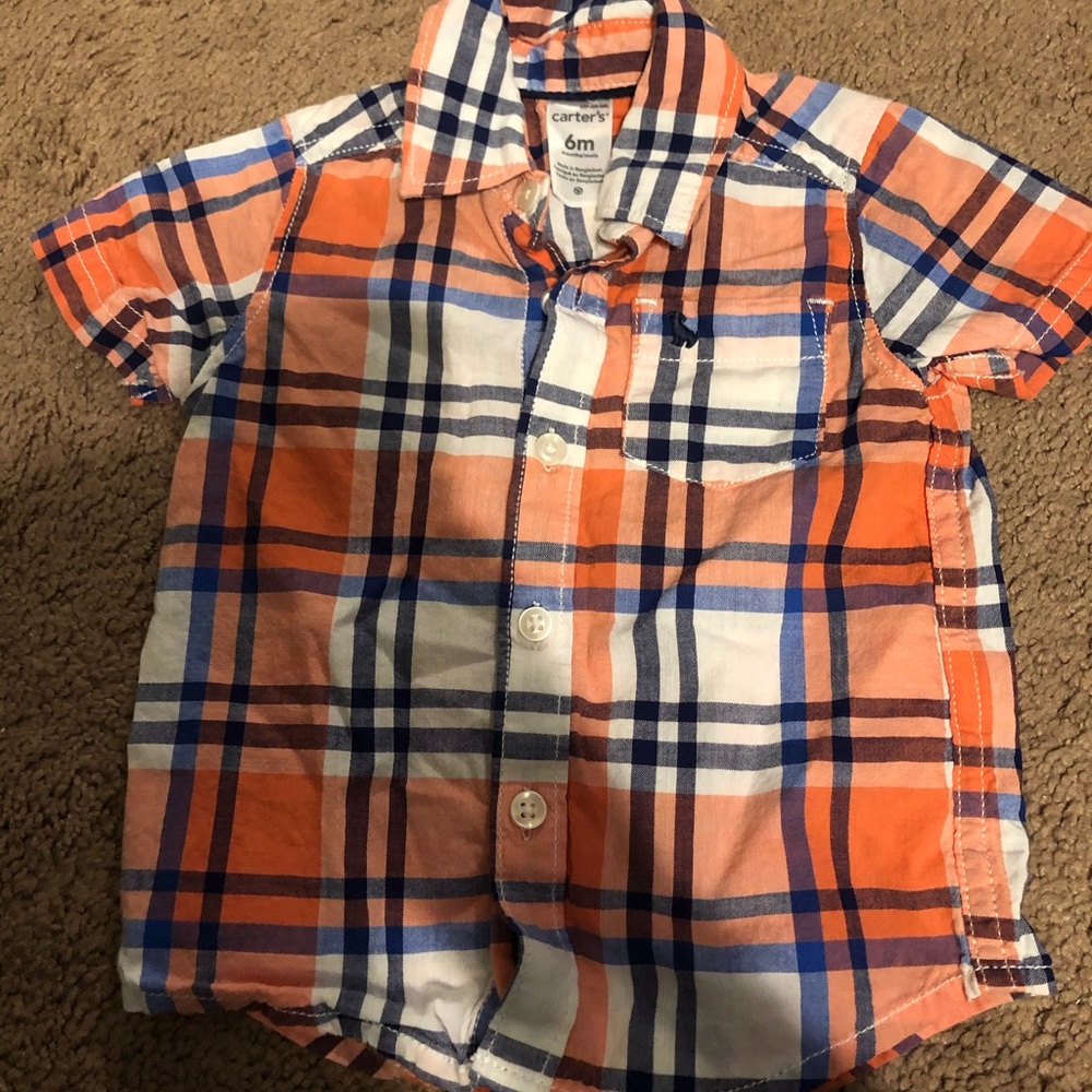 Carters button up size 6 months.